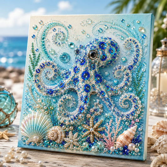 🔥 Last Day 57% OFF - 🌊✨ Ocean Theme Pearl Art DIY Kit – Relaxing DIY Craft to Create Stunning Coastal Artwork